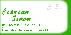 ciprian simon business card
